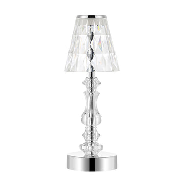 Lillian 12.75" Bohemian Classic Acrylic Rechargeable Integrated LED Table Lamp - JONATHAN Y